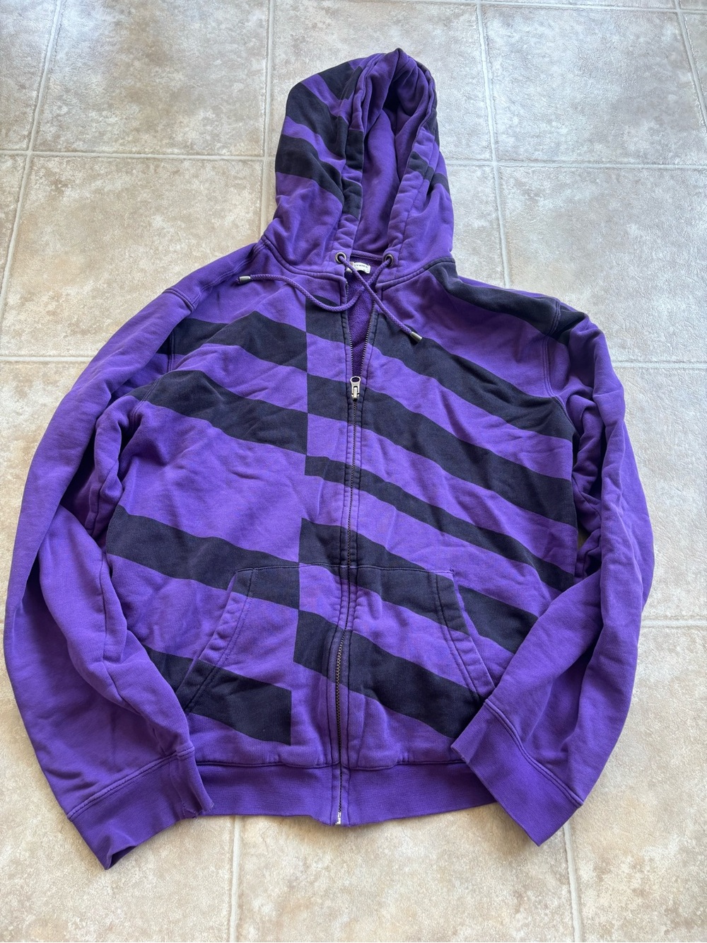 Brooklyn Industries Purple and Black Zip Hoodie